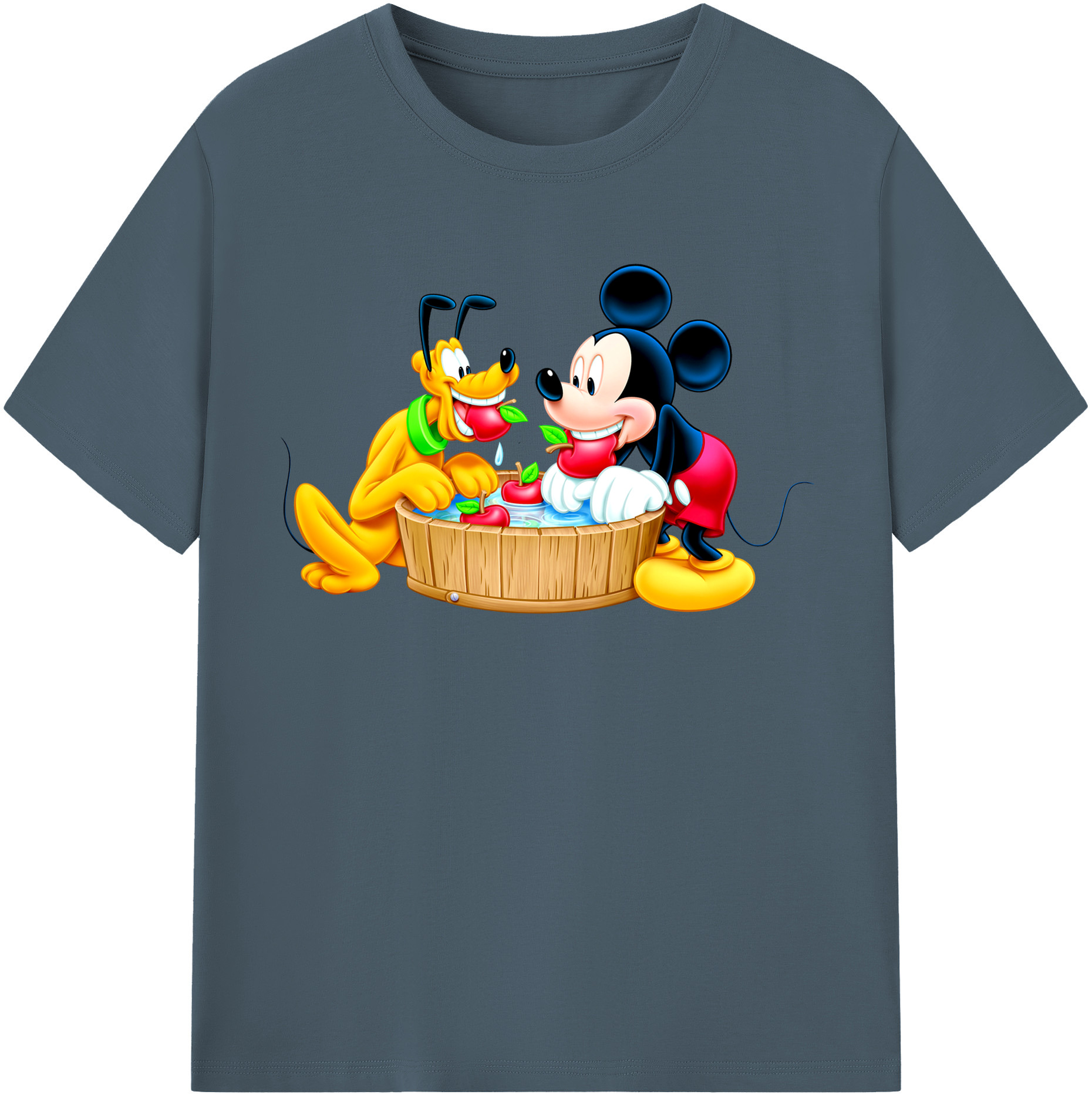 （画像用） ミッキーマウス Mickey Mouse 綿100％半袖Tシャツ（フロントプリント）